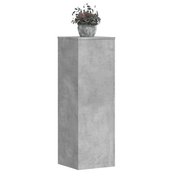 Suportes de plantas 2 pcs de madeira cinza de concreto 33x33x100 cm D