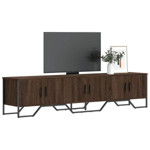 Mueble de TV madera de ingeniería roble marrón 180x34x41 cm D