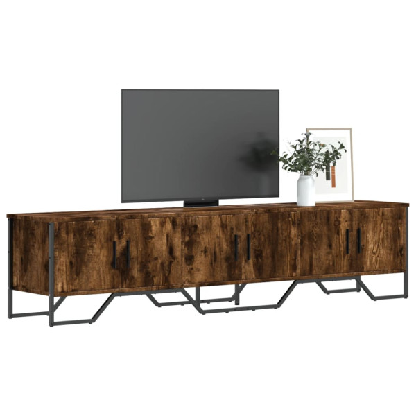 Mueble de TV madera de ingeniería roble ahumado 180x34x41 cm D