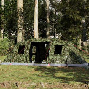 Tenda túnel familiar para 6 pessoas camuflada à prova d'água D