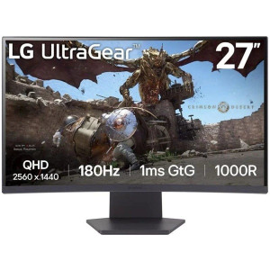 Monitor gaming curvo lg ultragear 27gs60qc-b 27'/ qhd/ 1ms/ 180hz/ va/ negro D