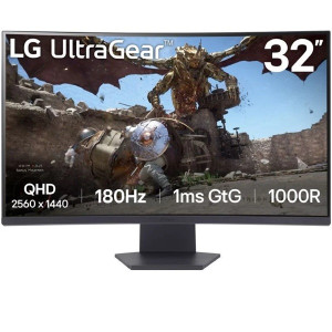 Monitor gaming curvo lg ultragear 32gs60qc-b 31.5'/ qhd/ 1ms/ 180hz/ va/ negro D