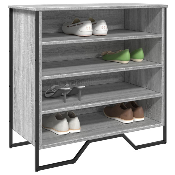 Zapatero de madera de ingeniería gris Sonoma 80x38x78 cm D