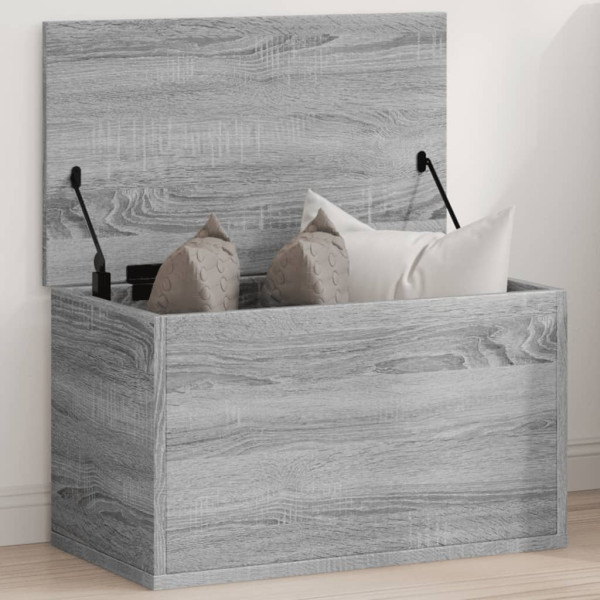 Caja de almacenaje madera de ingeniería gris Sonoma 60x35x35 cm D