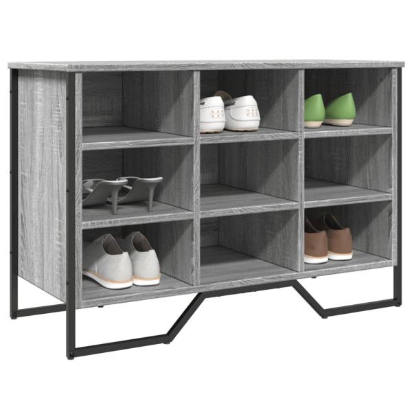 Zapatero de madera de ingeniería gris Sonoma 90x38x61.5 cm D