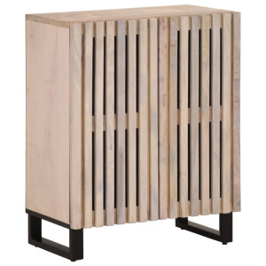 Aparador de madera maciza de mango 60x34x75 cm D