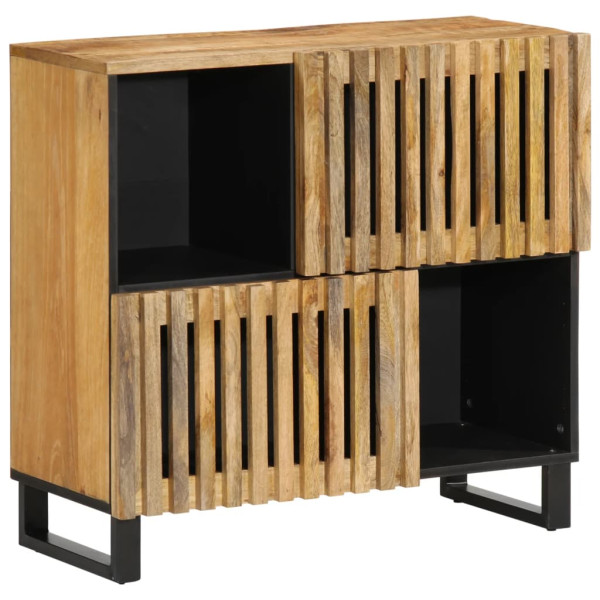 Aparador de madera maciza de mango rugosa 80x34x75 cm D