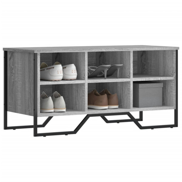 Zapatero de madera de ingeniería gris Sonoma 90x38x45.5 cm D