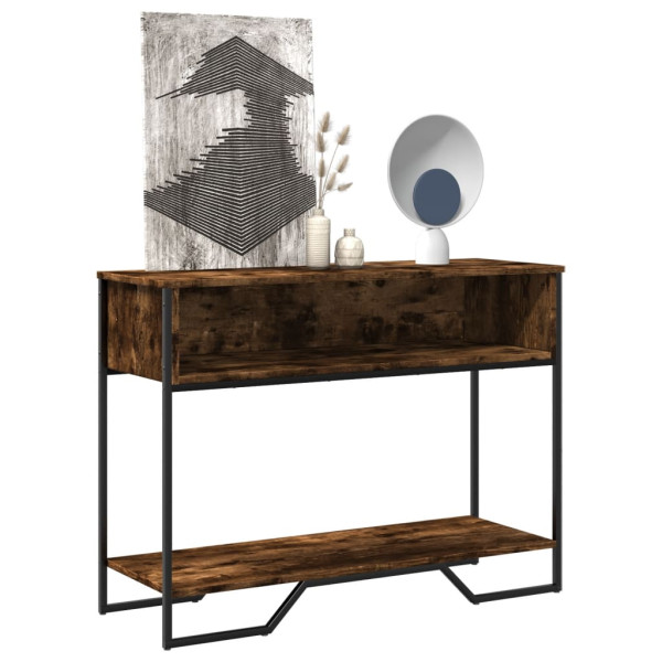 Mesa de console em madeira de carvalho fumada 100x35x74.5 cm D