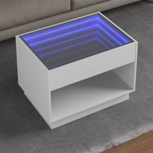 Mesa central com Infinity LED branco 70x50x50 cm D