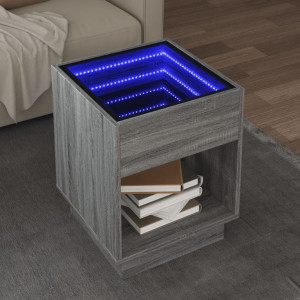 Mesa central com Infinity Luz de LED Sonoma 40x40x50 cm D