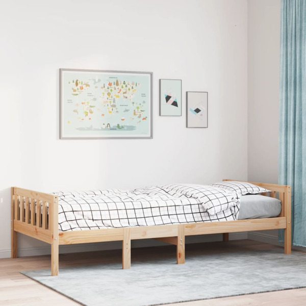 Cama infantil sem colchão em madeira maciça de pinho 75x190 cm D