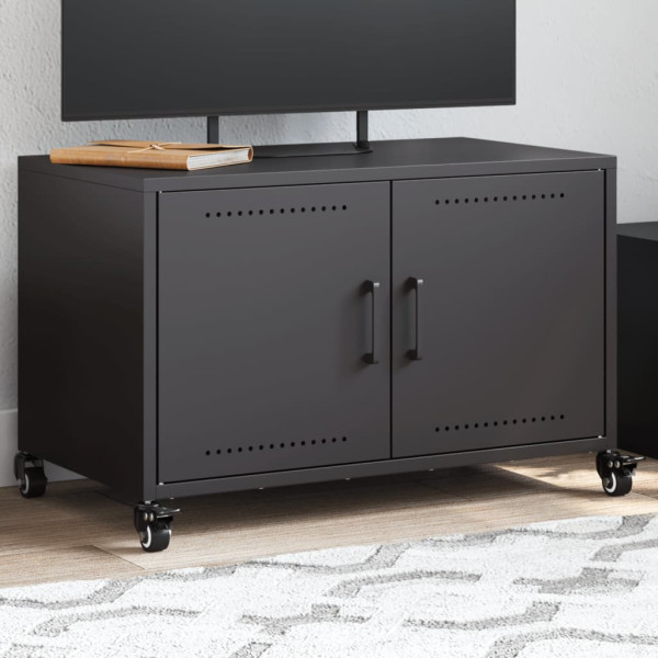 Mueble para TV acero laminado en frío negro 68x39x43.5 cm D