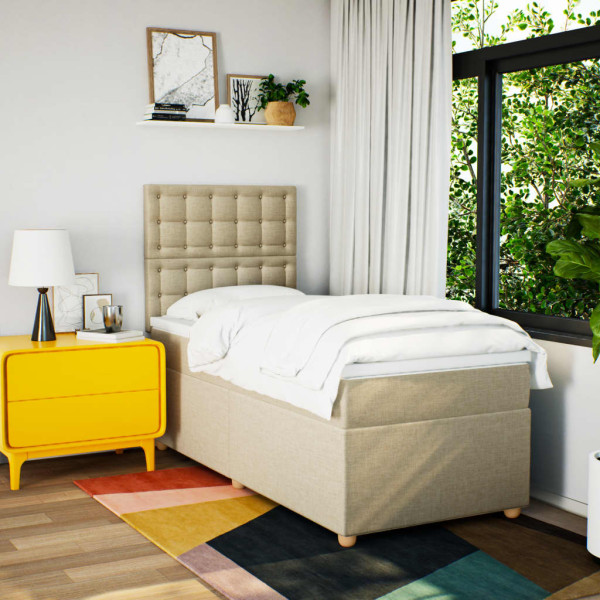 Mola de caixa de cama com creme de tecido de colchão 90x200 cm M 5