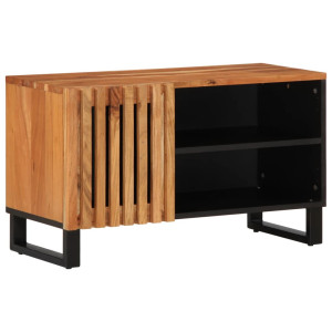 Mueble de TV madera maciza de acacia 80x34x46 cm D