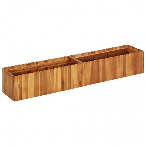 Arriate de madera maciza de acacia 150x30x25 cm D