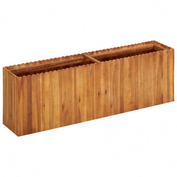 Arriate de madera maciza de acacia 150x30x50 cm D