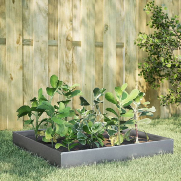 Jardinera de acero galvanizado 100x100x26 cm D