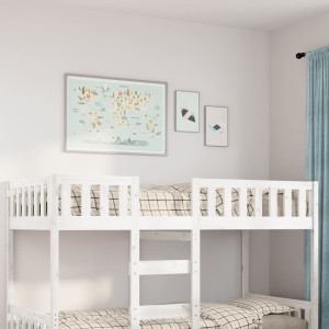 Cama para niños sin colchón madera maciza pino blanco 90x200 cm D