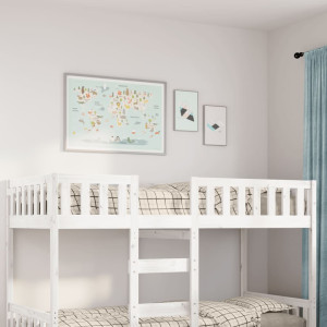 Cama para niños sin colchón madera maciza pino blanca 75x190 cm D