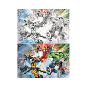 Puzzle para rascar prime 3d marvel collage de personajes 150 piezas D