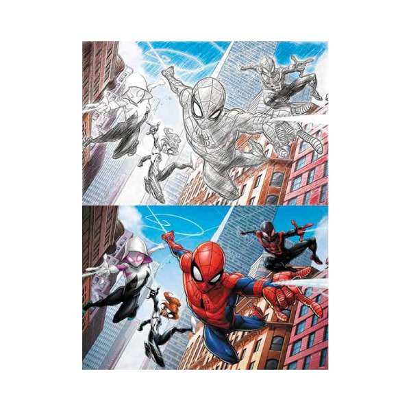 Puzzle para rascar prime 3d marvel multi universo 150 piezas D