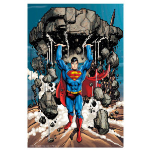 Puzzle 3d lenticular dc comics superman levantando escombros 300 piezas D