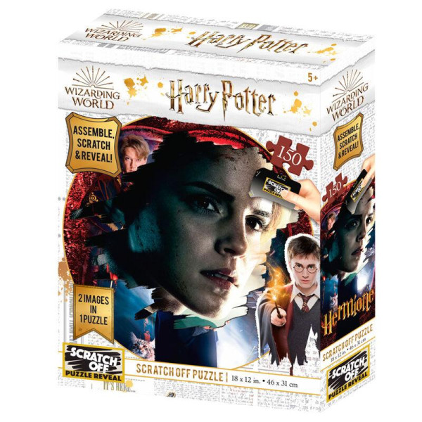 Puzzle para arranhar harry potter hermione 150 peças D