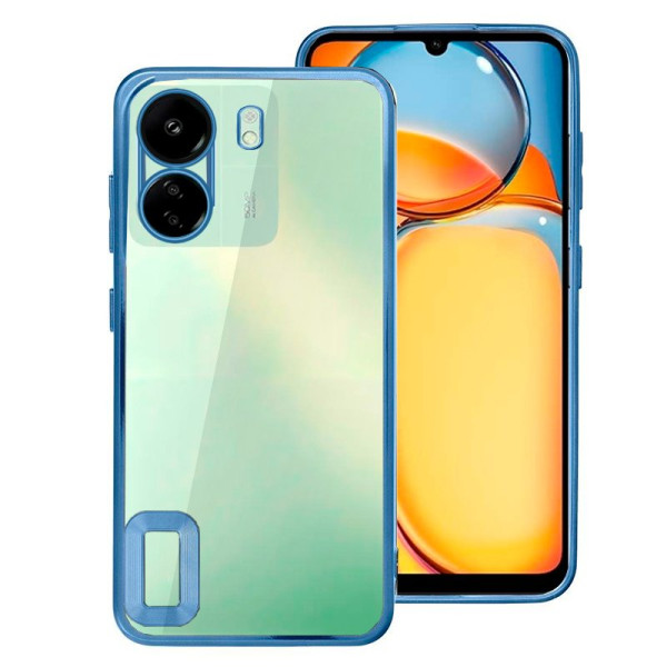 Carcasa COOL para Xiaomi Redmi 13C / 13C 5G / Poco C65 Borde Metalizado (Azul) D