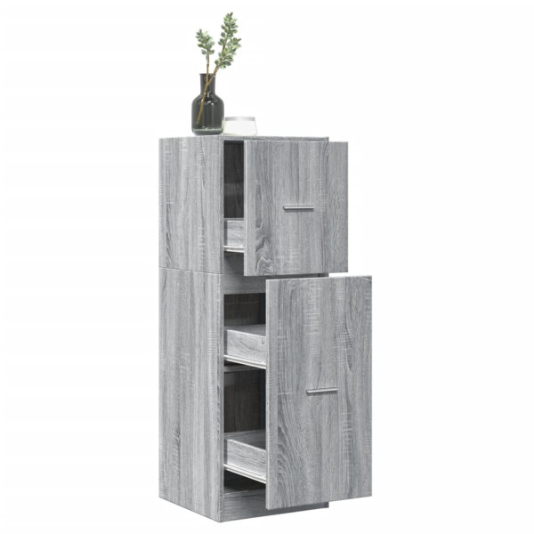 Armario botiquín madera ingeniería gris Sonoma 40x41x118 cm D