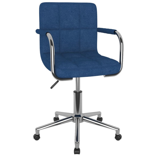 Silla de comedor giratoria tela azul D