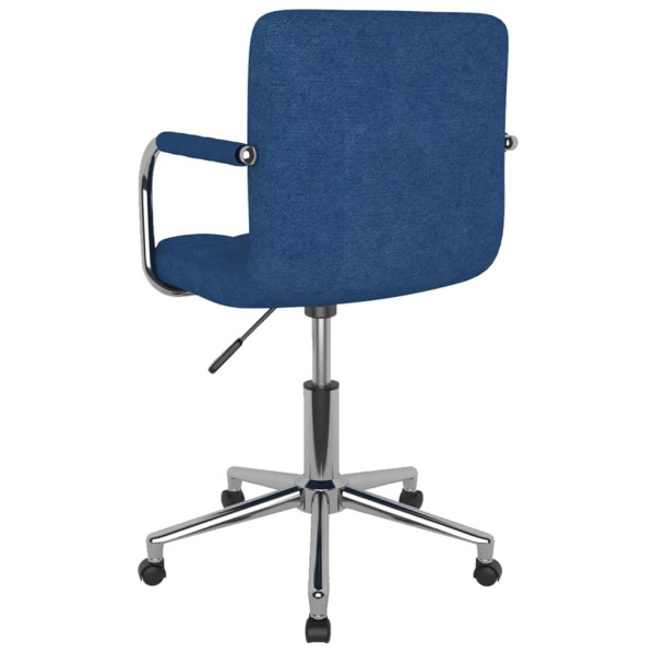 Silla de comedor giratoria tela azul M 4