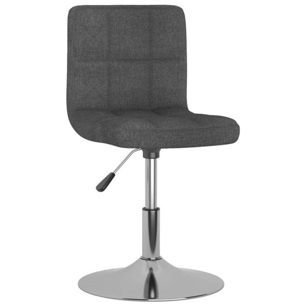 Silla de comedor giratoria tela gris oscuro D