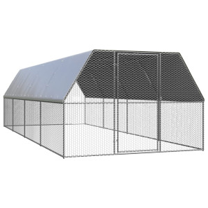 Gaiola para galinheiro em aço galvanizado 3x8x2 m D