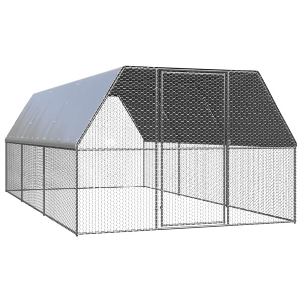 Jaula gallinero de acero galvanizado 3x6x2 m D