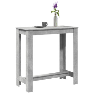 Mesa alta de bar madera ingeniería gris hormigón 102x50x103.5cm D