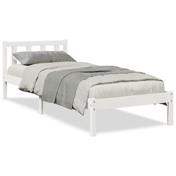 Cama extralary sem colchão de madeira maciça de pinheiro branco 90x220 cm D