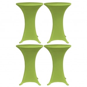 Funda elástica para mesa 4 unidades 70 cm verde D