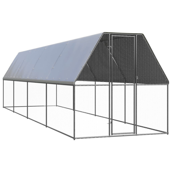 Jaula gallinero de acero galvanizado 2x8x2 m D