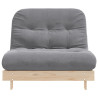 Futón sofá cama con colchón madera maciza de pino 100x206x11 cm 5