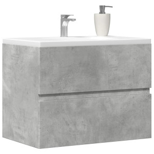 Mueble de baño madera de ingeniería gris hormigón 60x38.5x45 cm D