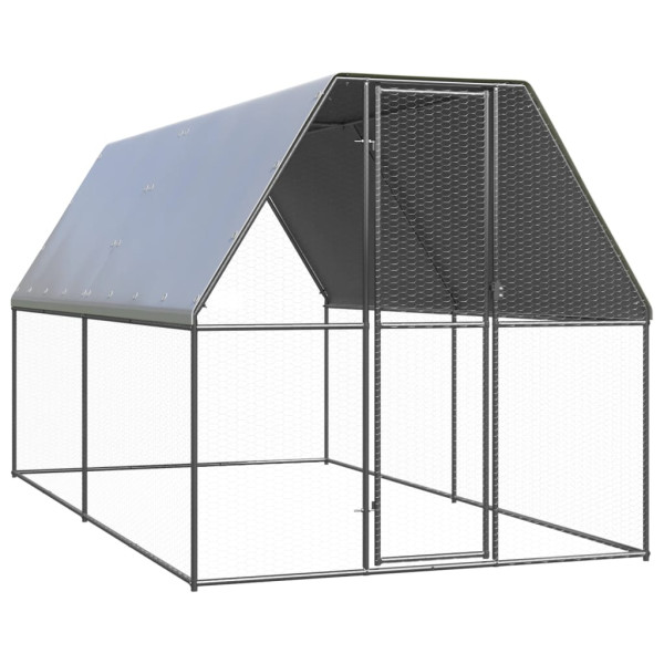 Jaula gallinero de acero galvanizado 2x4x2 m D