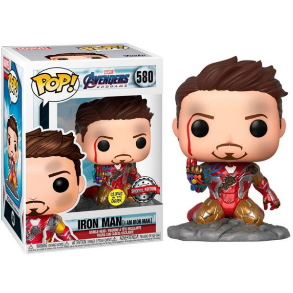 Funko pop marvel endgame i am iron man glow in the dark edicion especial brillo en la oscuridad 47096 D