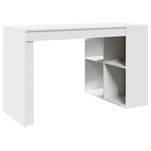 Mesa de escritório madeira engenharia branca 123.5x73.5x75 cm D