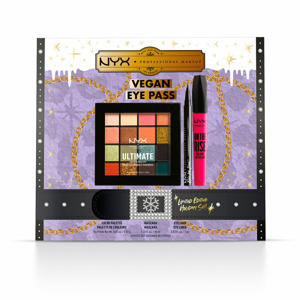 NYX Vegan Eye Pass Conjunto de maquiagem de edição limitada Edição limitada 3 peças D