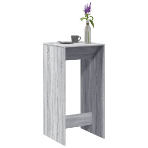 Mesa alta de bar madera ingeniería gris Sonoma 51x50x103.5 cm D