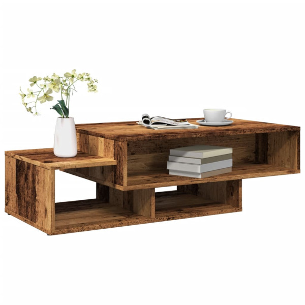 Mesa de centro madera de ingeniería envejecida 105x55x32 cm D