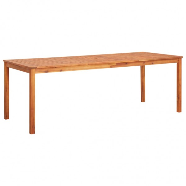 Mesa de jardín madera maciza de acacia 215x90x74 cm D