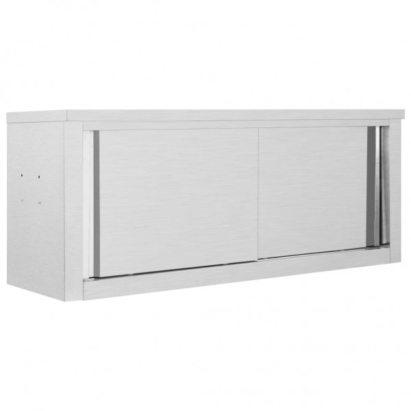 Armario pared de cocina puertas correderas acero 120x40x50 cm D