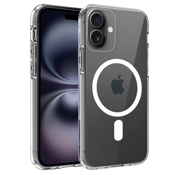 Carcaça COOL para iPhone 16 Magnético transparente D